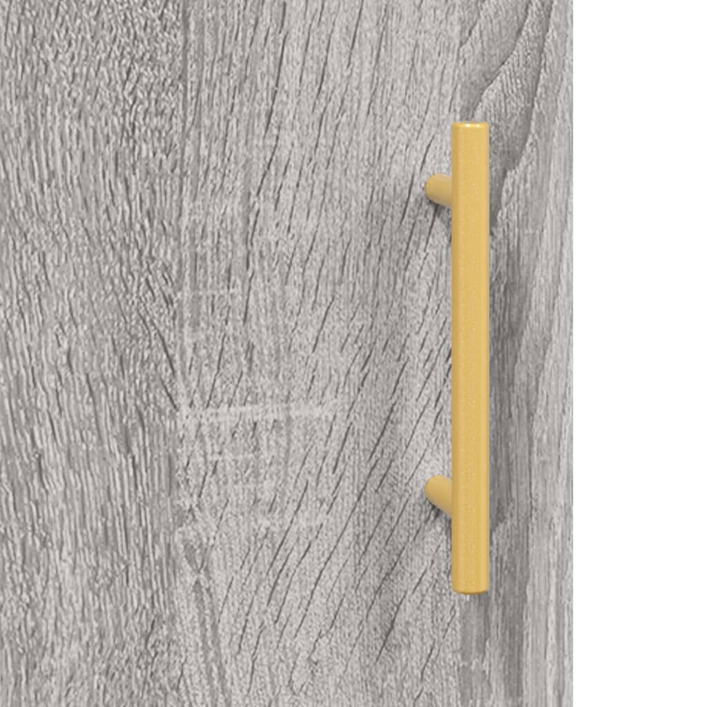 Mesa cabeceira 40x40x50 cm derivados de madeira cinzento sonoma