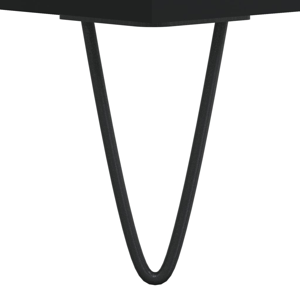 Mesa de cabeceira 2 pcs 40x40x50 cm derivados de madeira preto