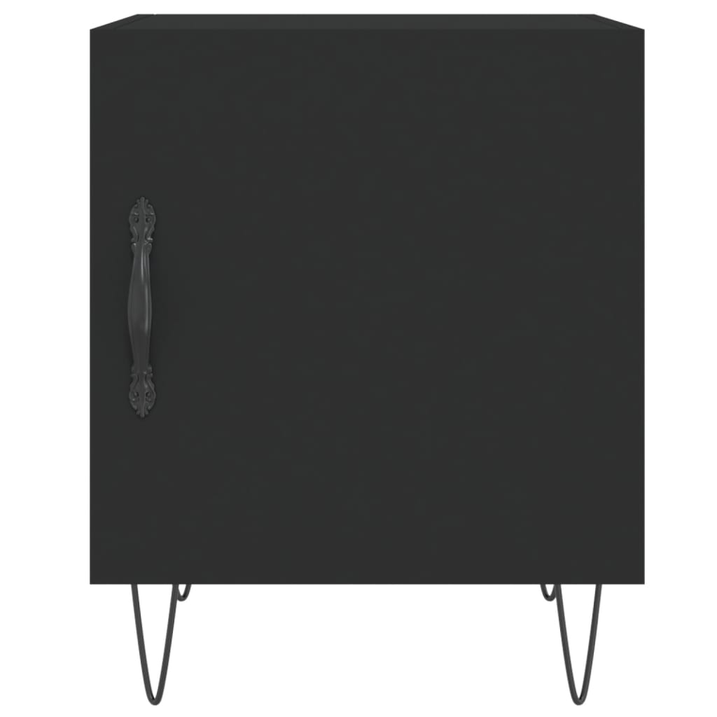 Mesa de cabeceira 2 pcs 40x40x50 cm derivados de madeira preto