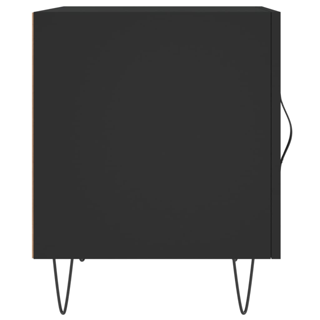 Mesa de cabeceira 2 pcs 40x40x50 cm derivados de madeira preto