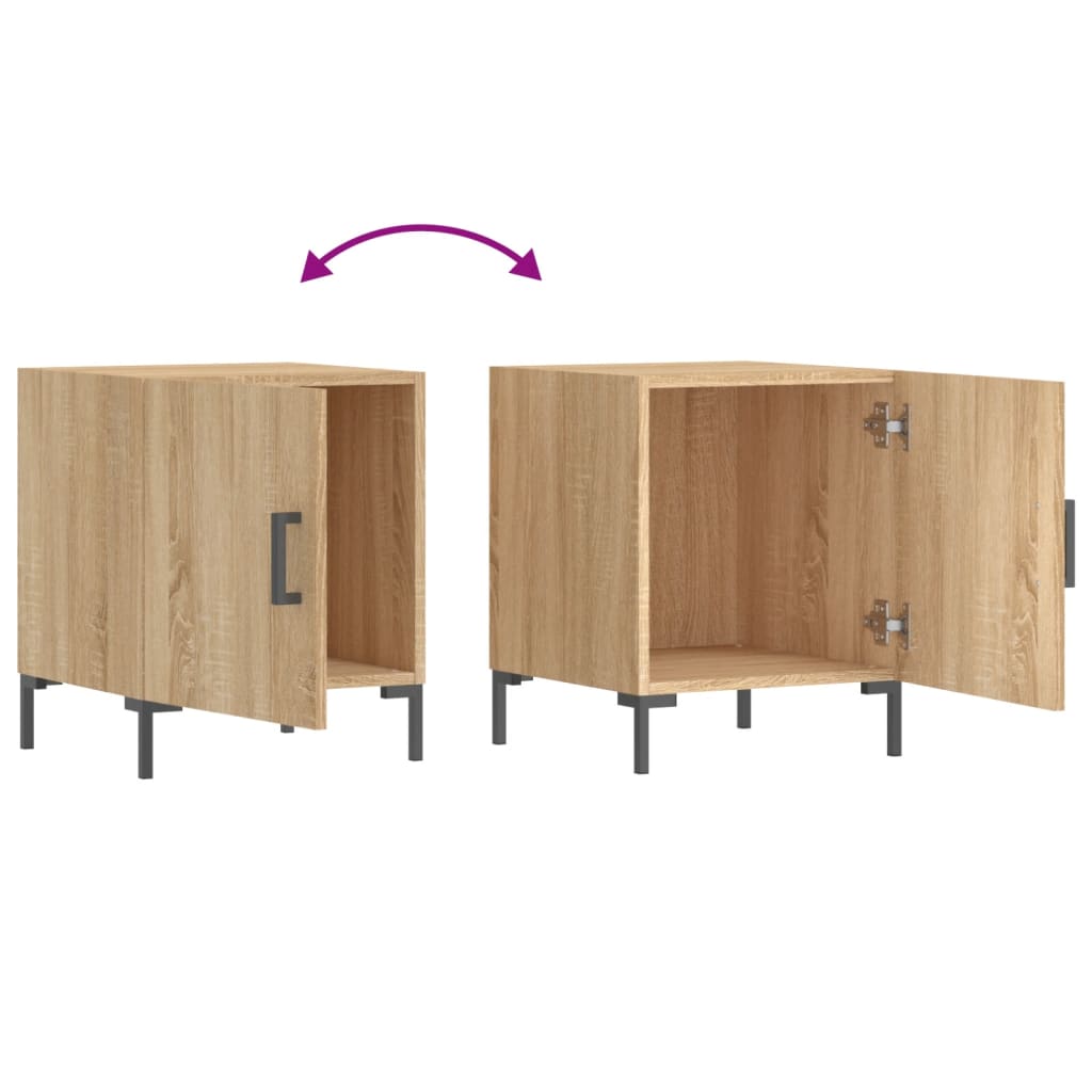 Mesa cabeceira 2pcs 40x40x50cm deriv. madeira carvalho sonoma