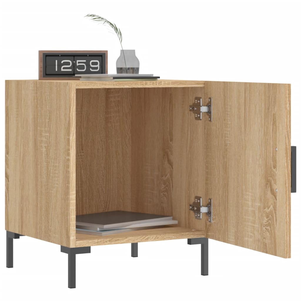 Mesa cabeceira 2pcs 40x40x50cm deriv. madeira carvalho sonoma