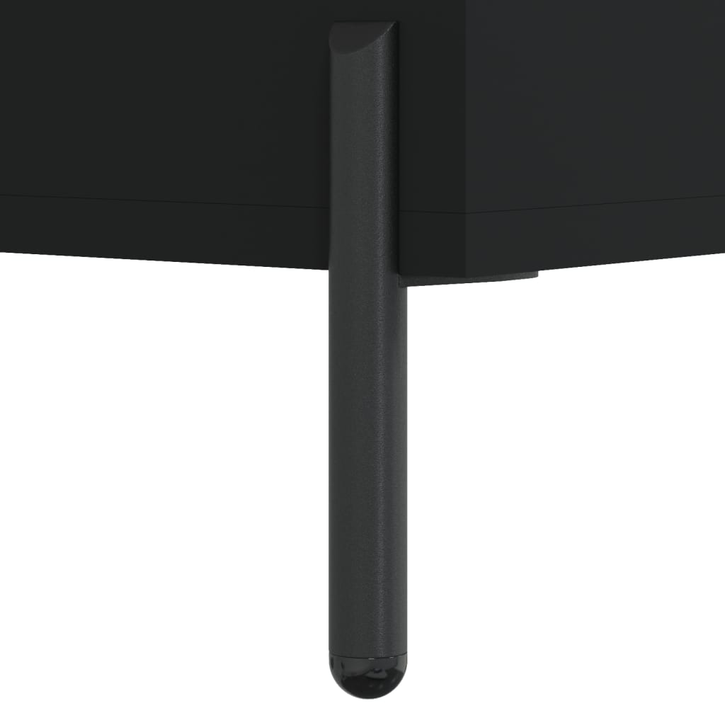 Mesa de cabeceira 2 pcs 40x40x50 cm derivados de madeira preto