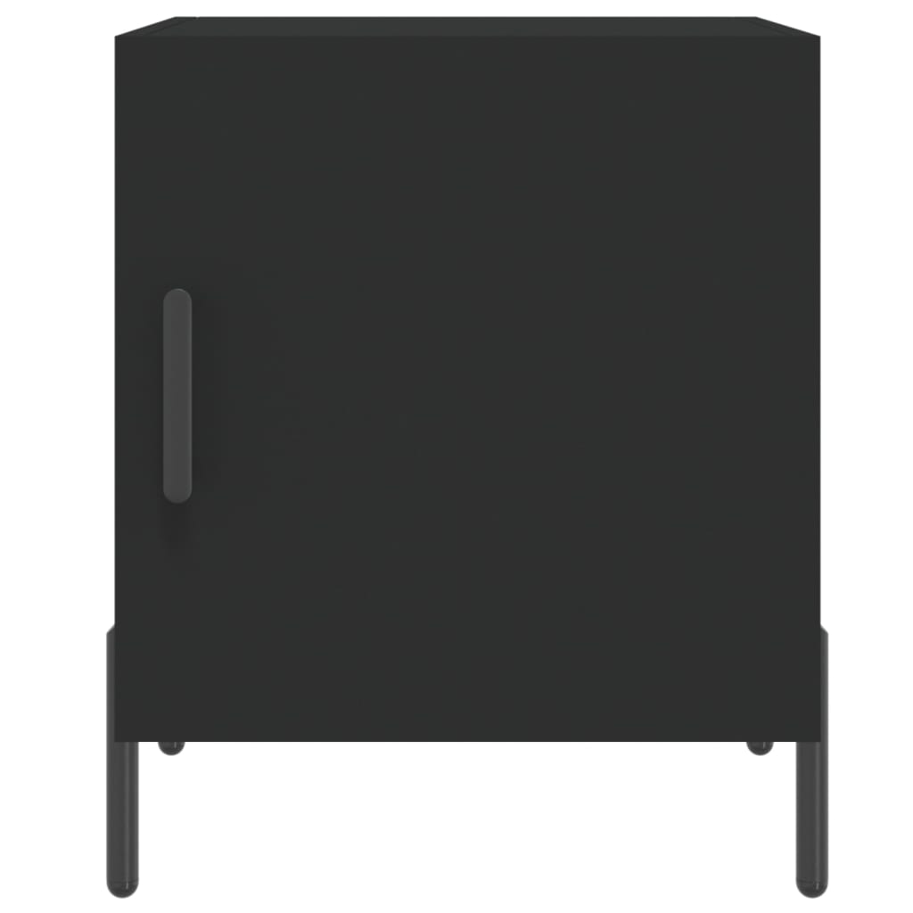 Mesa de cabeceira 2 pcs 40x40x50 cm derivados de madeira preto