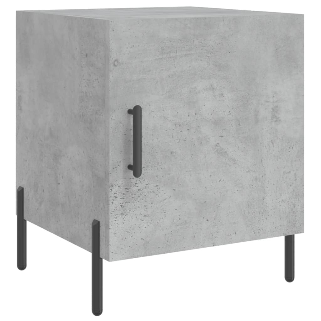 Mesa cabeceira 2pcs 40x40x50 cm derivados madeira cinza cimento