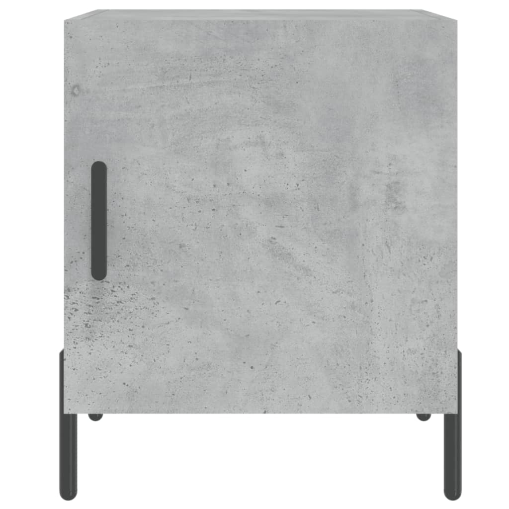 Mesa cabeceira 2pcs 40x40x50 cm derivados madeira cinza cimento