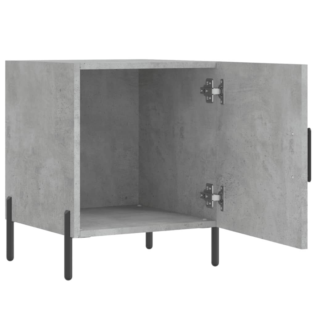 Mesa cabeceira 2pcs 40x40x50 cm derivados madeira cinza cimento