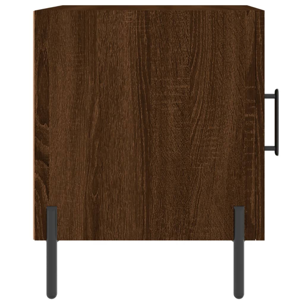 Mesa cabeceira 40x40x50 cm madeira processada carvalho castanho