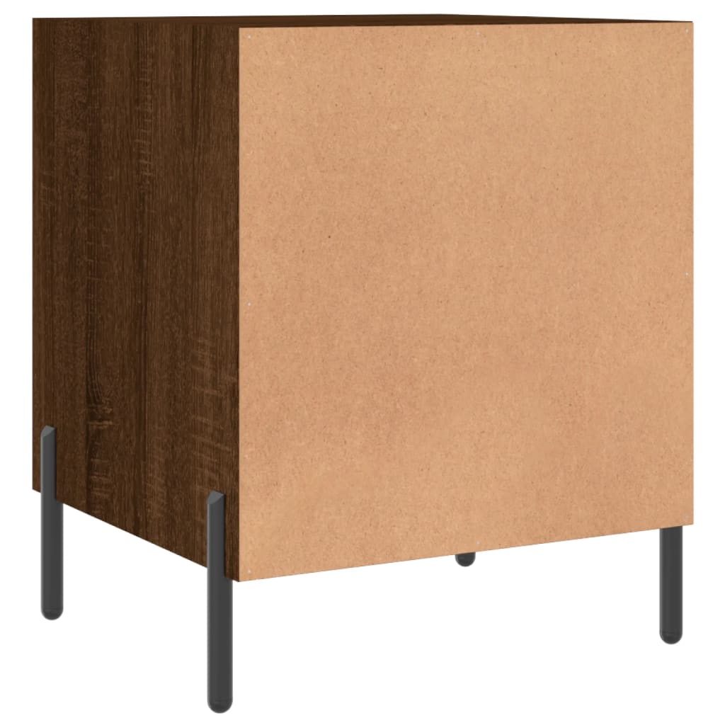 Mesa cabeceira 40x40x50 cm madeira processada carvalho castanho