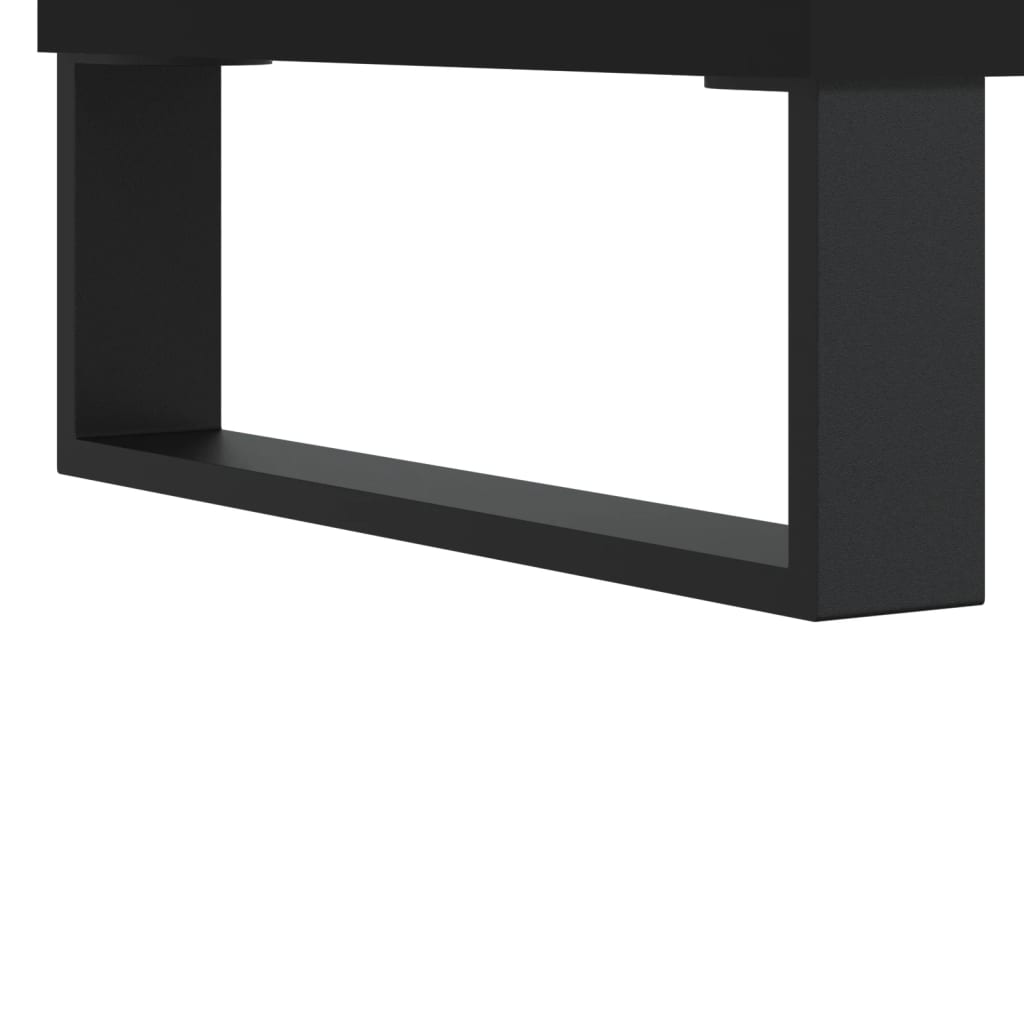 Mesa de cabeceira 2 pcs 40x40x50 cm derivados de madeira preto