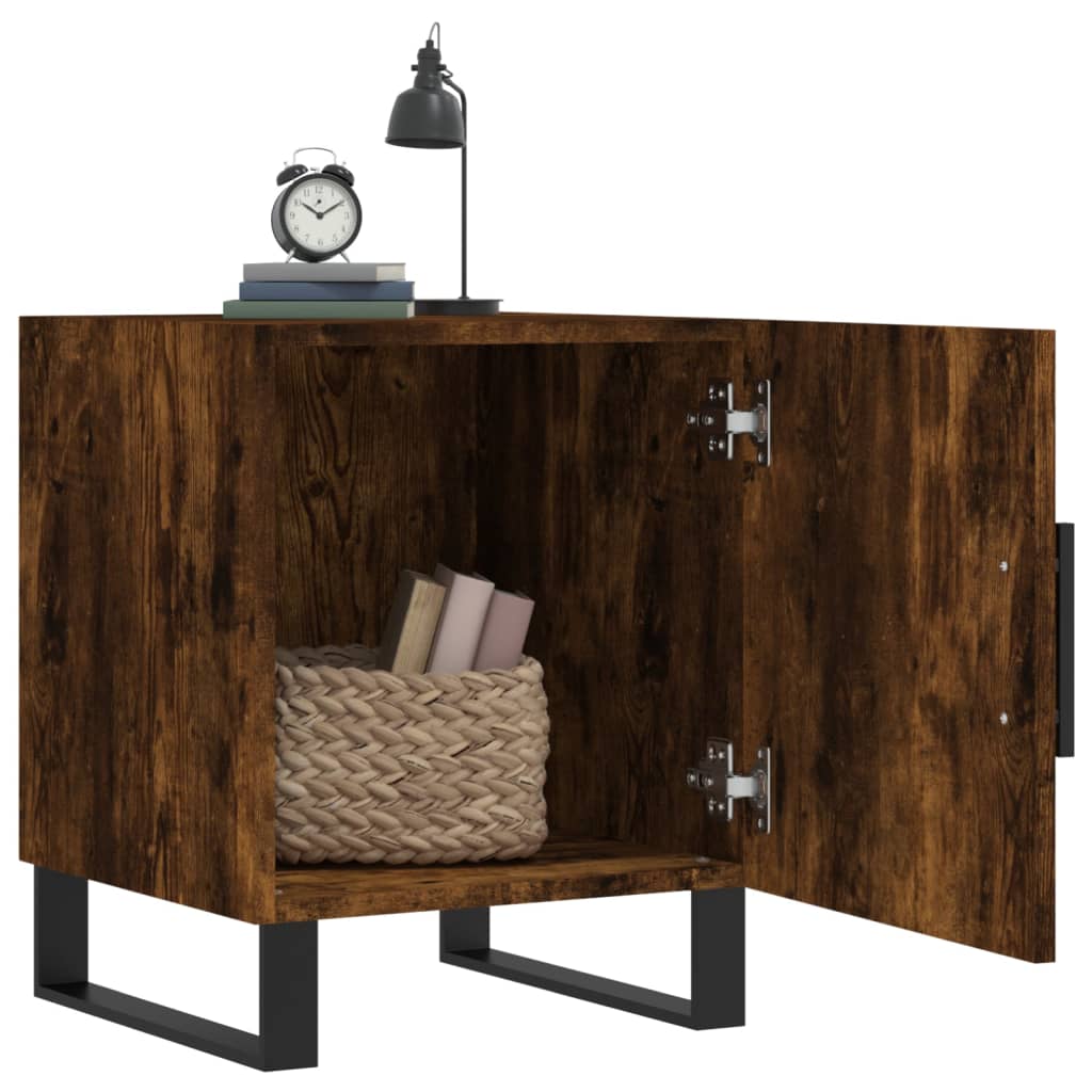 Mesa cabeceira 40x40x50 cm derivados de madeira carvalho fumado