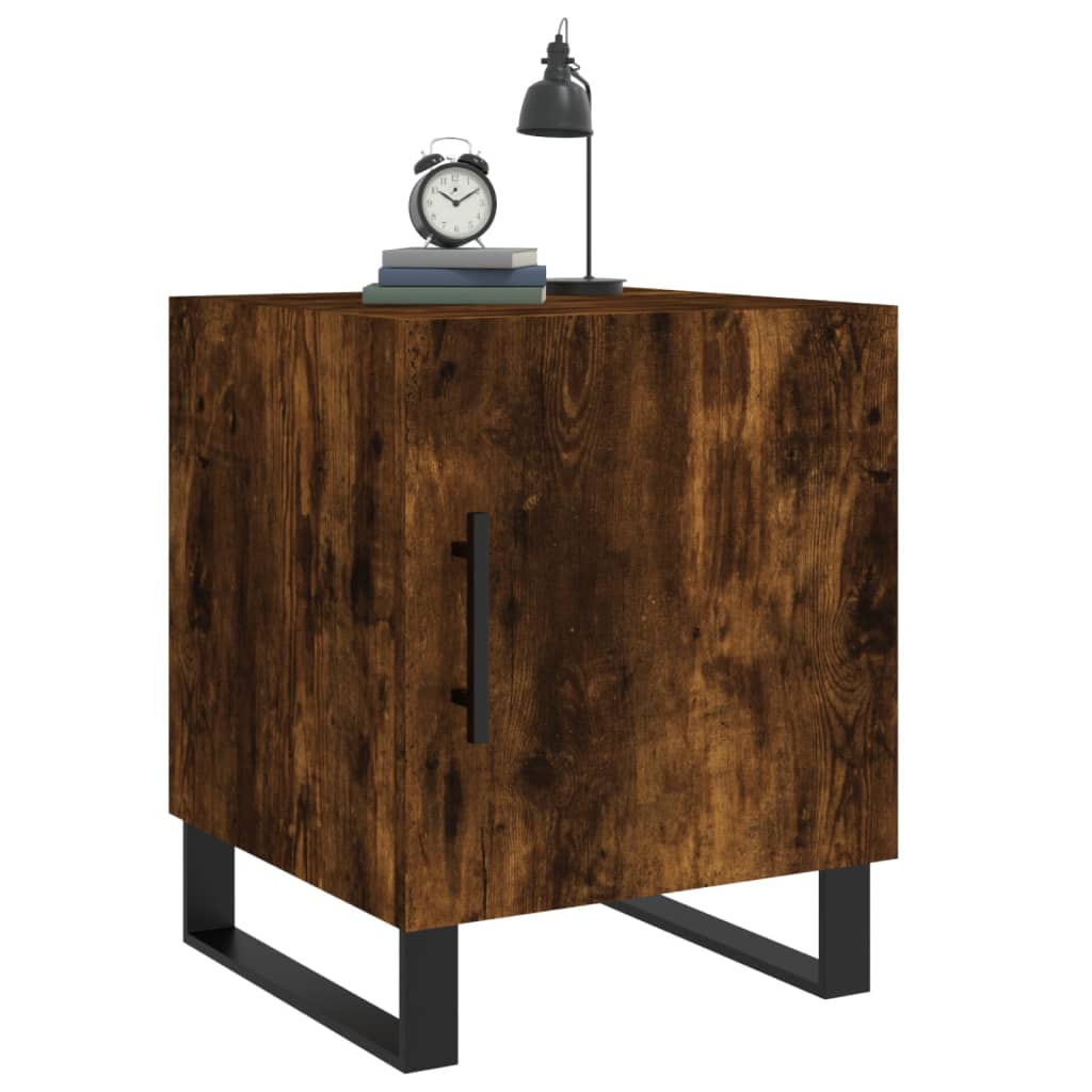 Mesa cabeceira 40x40x50 cm derivados de madeira carvalho fumado