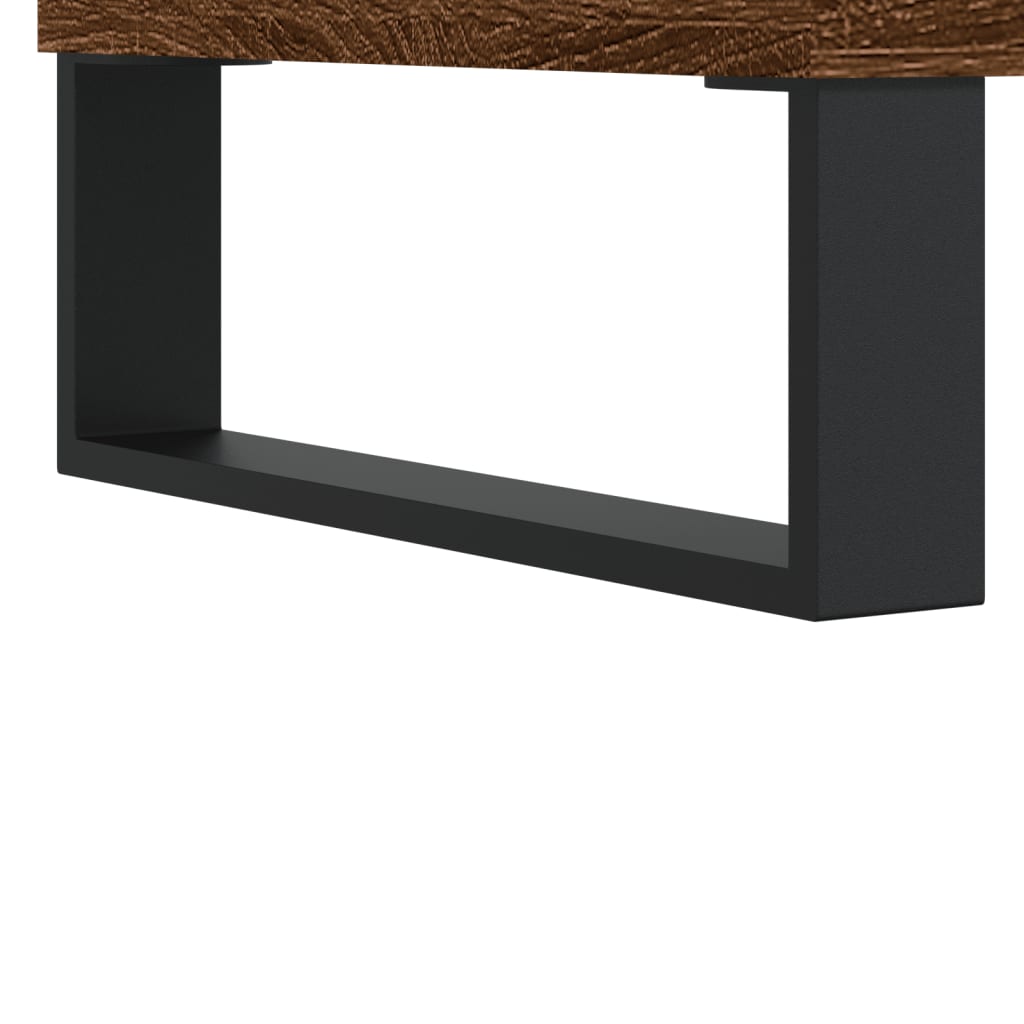 Mesa cabeceira 2pcs 40x40x50cm deriv. madeira carvalho castanho