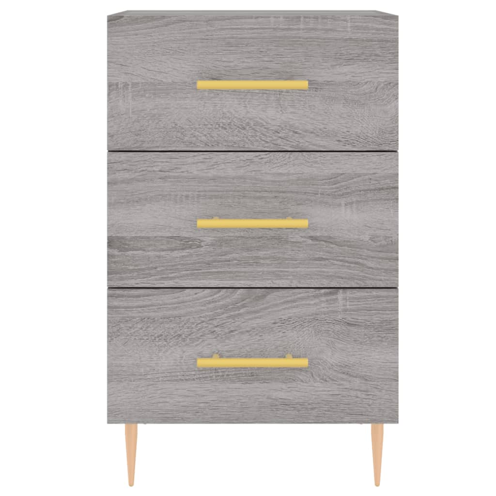 Mesa de cabeceira 40x40x66 cm derivados madeira cinzento sonoma