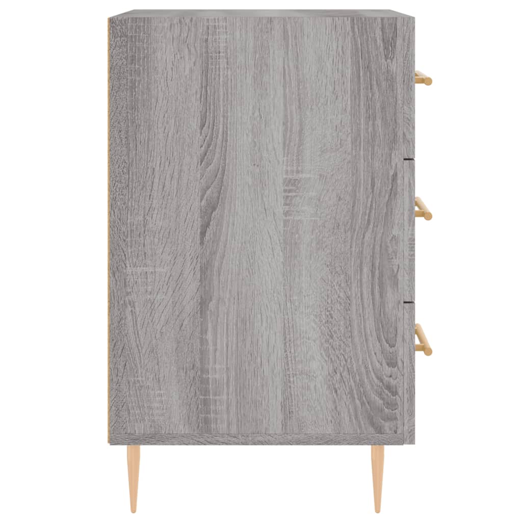 Mesa de cabeceira 40x40x66 cm derivados madeira cinzento sonoma