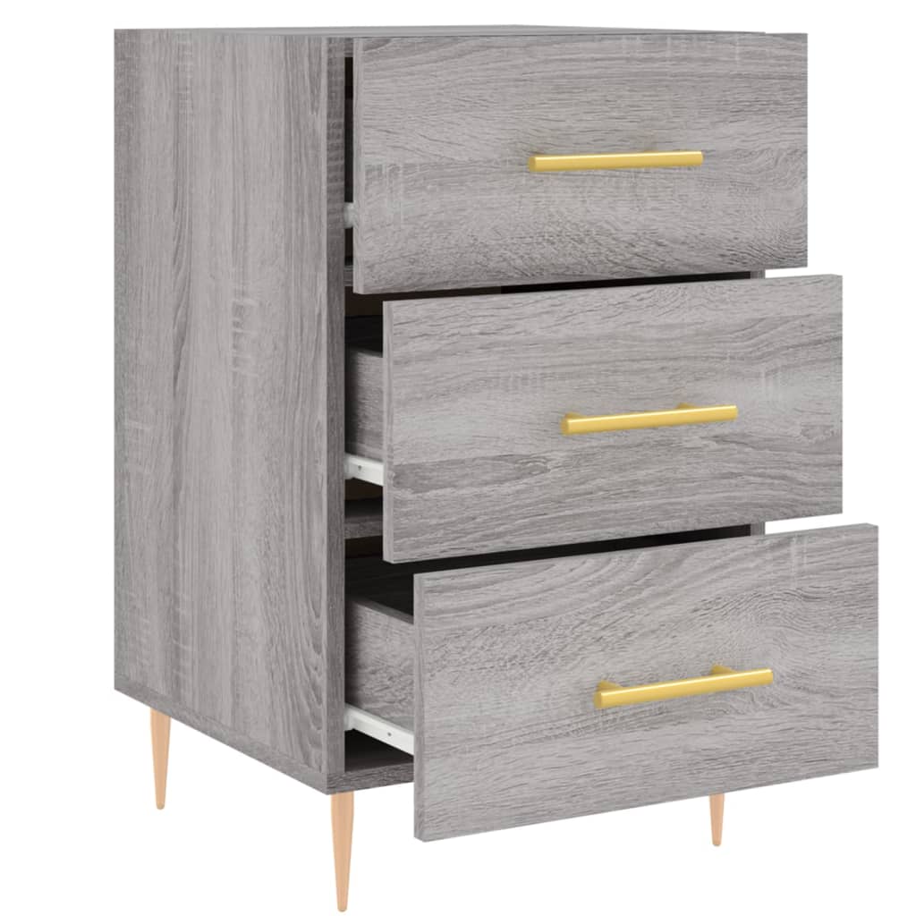 Mesa de cabeceira 40x40x66 cm derivados madeira cinzento sonoma