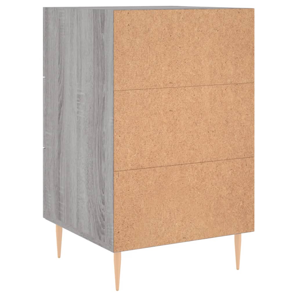 Mesa de cabeceira 40x40x66 cm derivados madeira cinzento sonoma