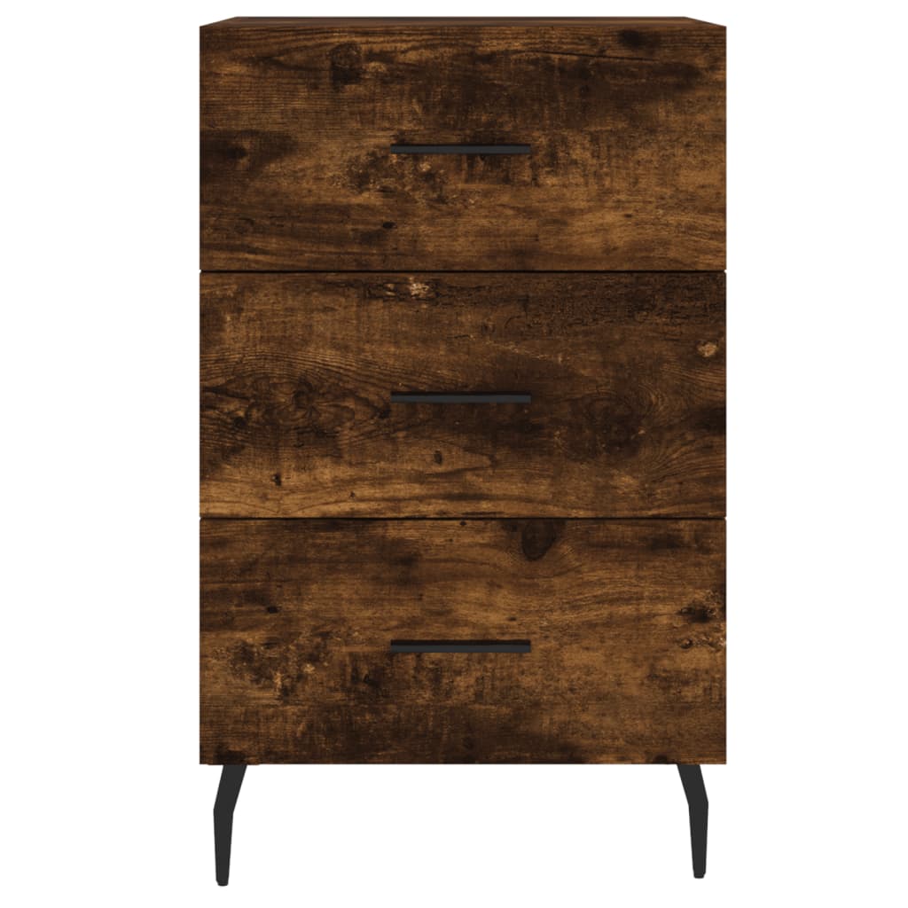 Mesa cabeceira 40x40x66 cm derivados de madeira carvalho fumado