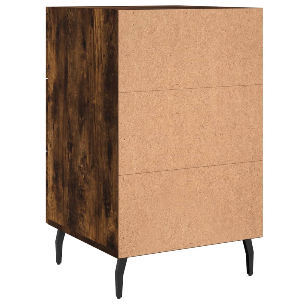 Mesa cabeceira 40x40x66 cm derivados de madeira carvalho fumado