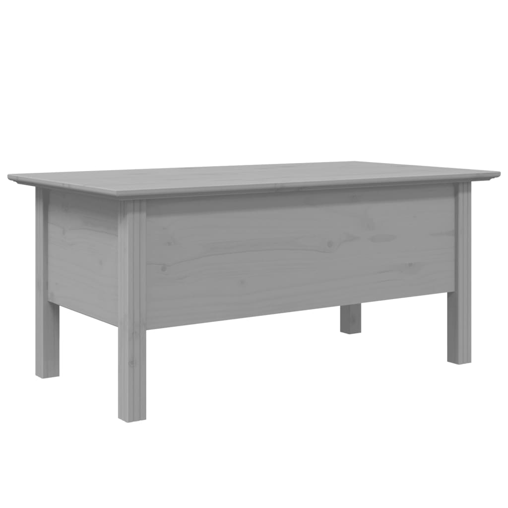Mesa de centro BODO 100x55x46 cm madeira pinho maciça cinzento
