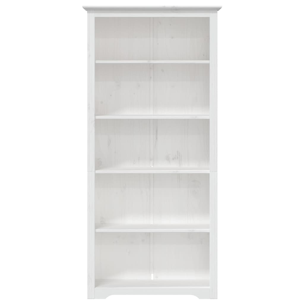 Estante BODO 5 prateleiras 82x40x173 cm pinho maciço branco