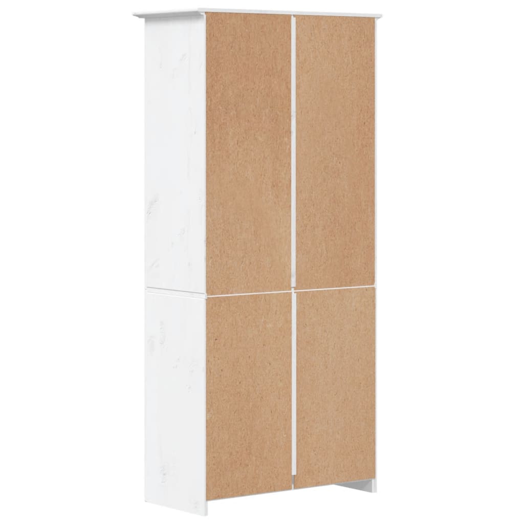 Estante BODO 5 prateleiras 82x40x173 cm pinho maciço branco
