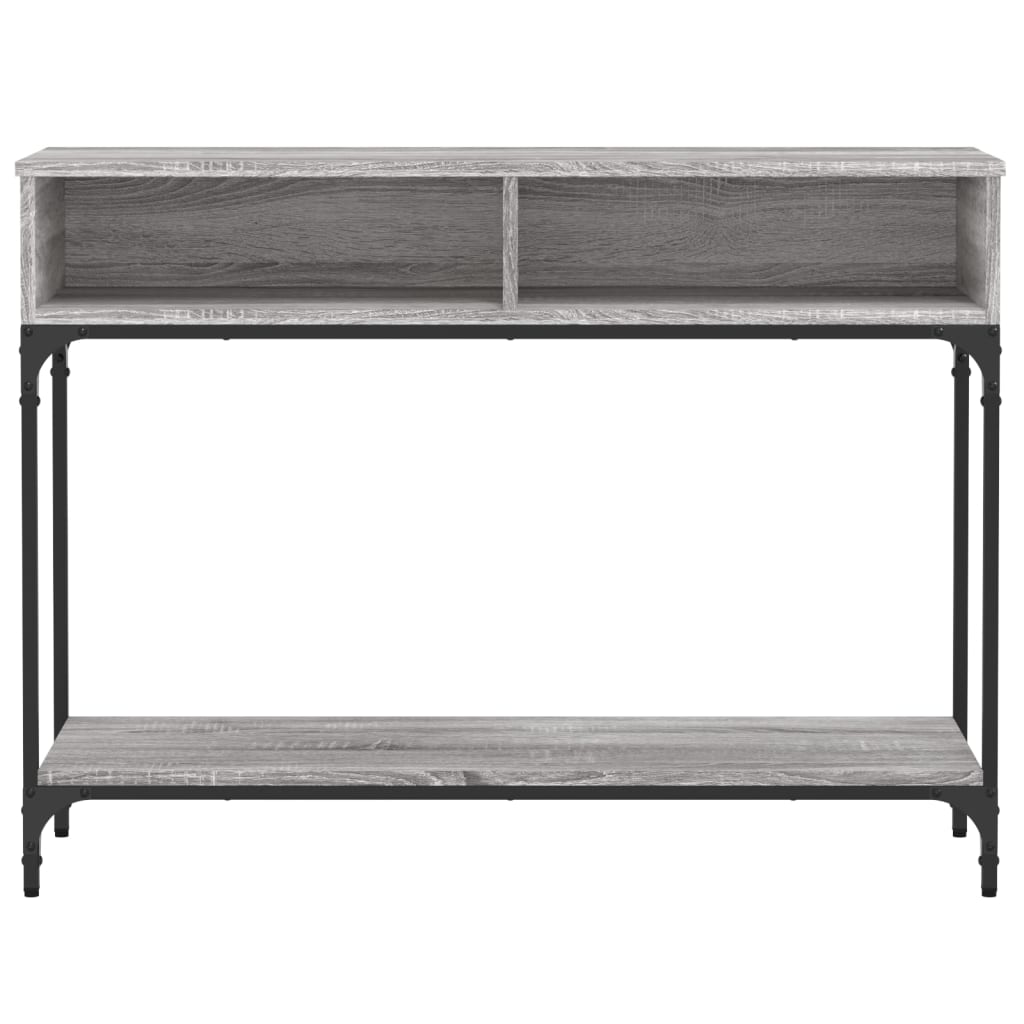 Mesa consola 100x30,5x75cm derivados de madeira cinzento sonoma