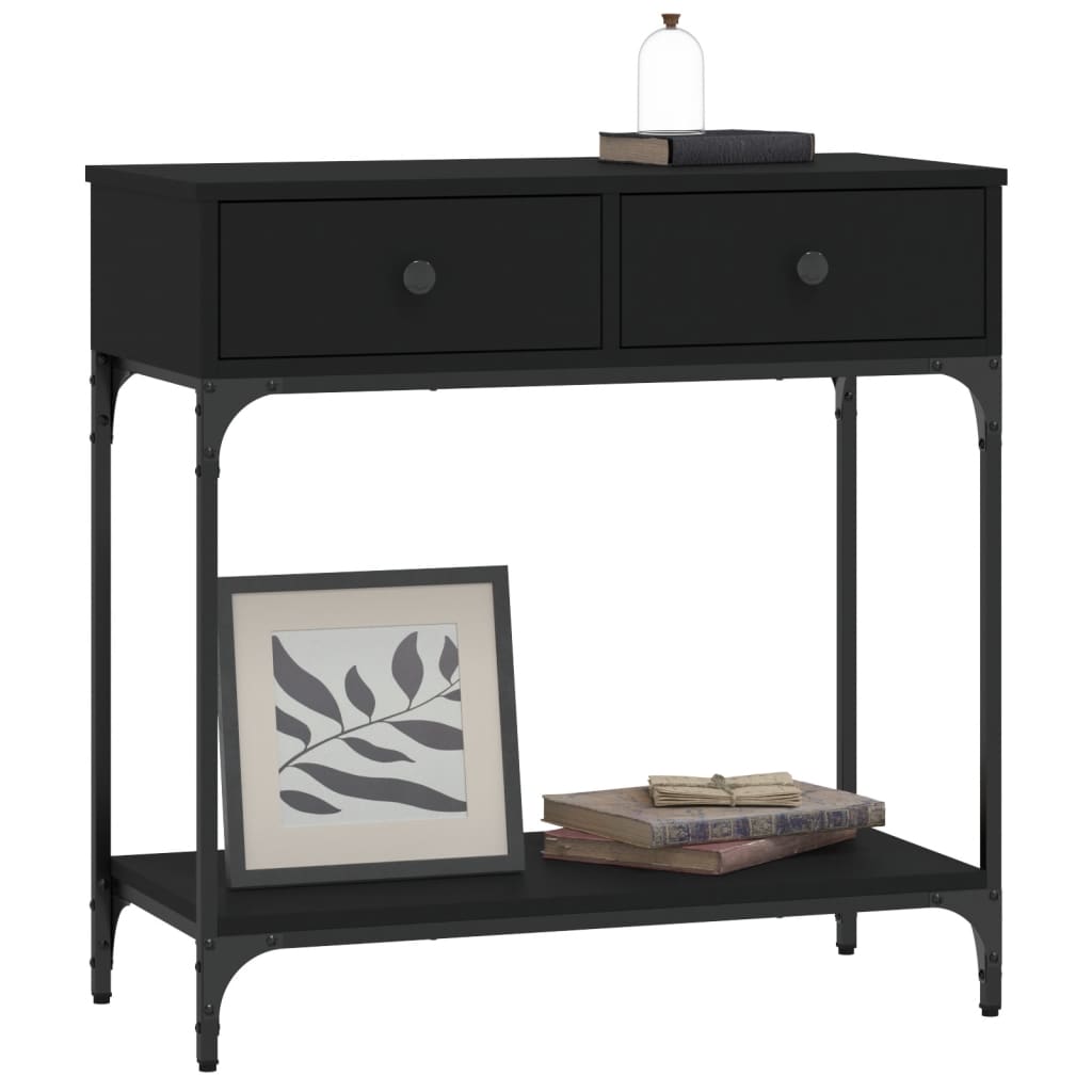 Mesa consola 75x34,5x75 cm derivados de madeira preto