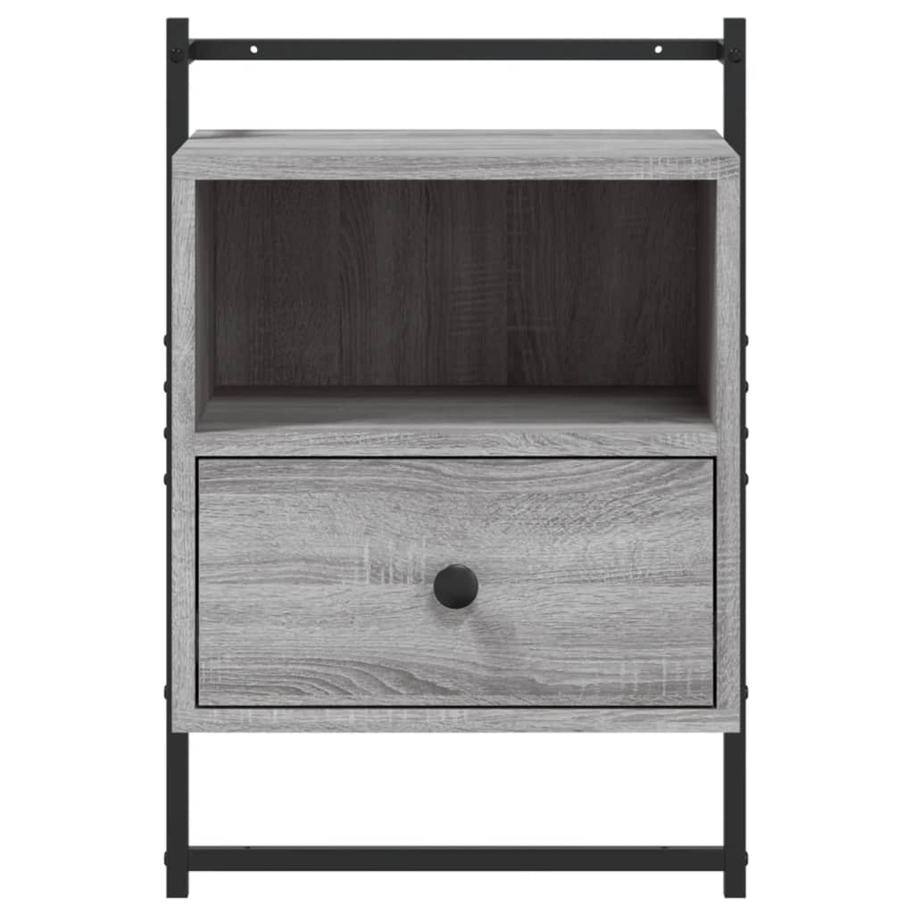Mesas cabeceira 2 pcs 40x30x61cm deriv. madeira cinzento sonoma