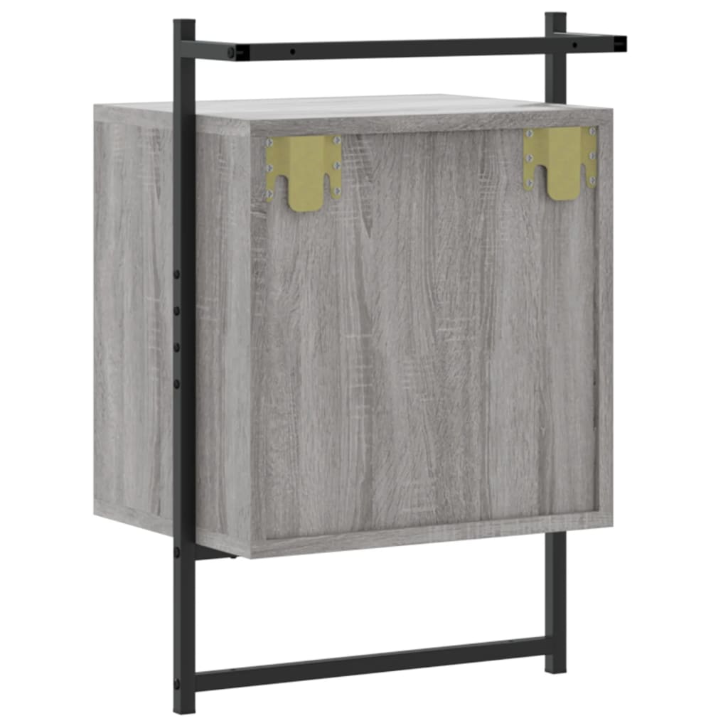 Mesas cabeceira 2 pcs 40x30x61cm deriv. madeira cinzento sonoma