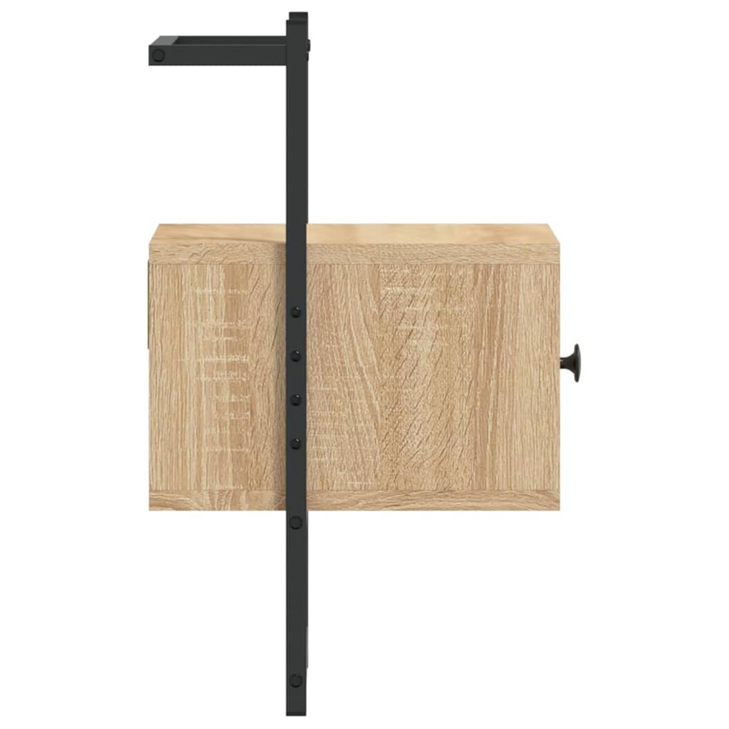 Mesa cabeceira parede 35x30x51cm deriv. madeira carvalho sonoma