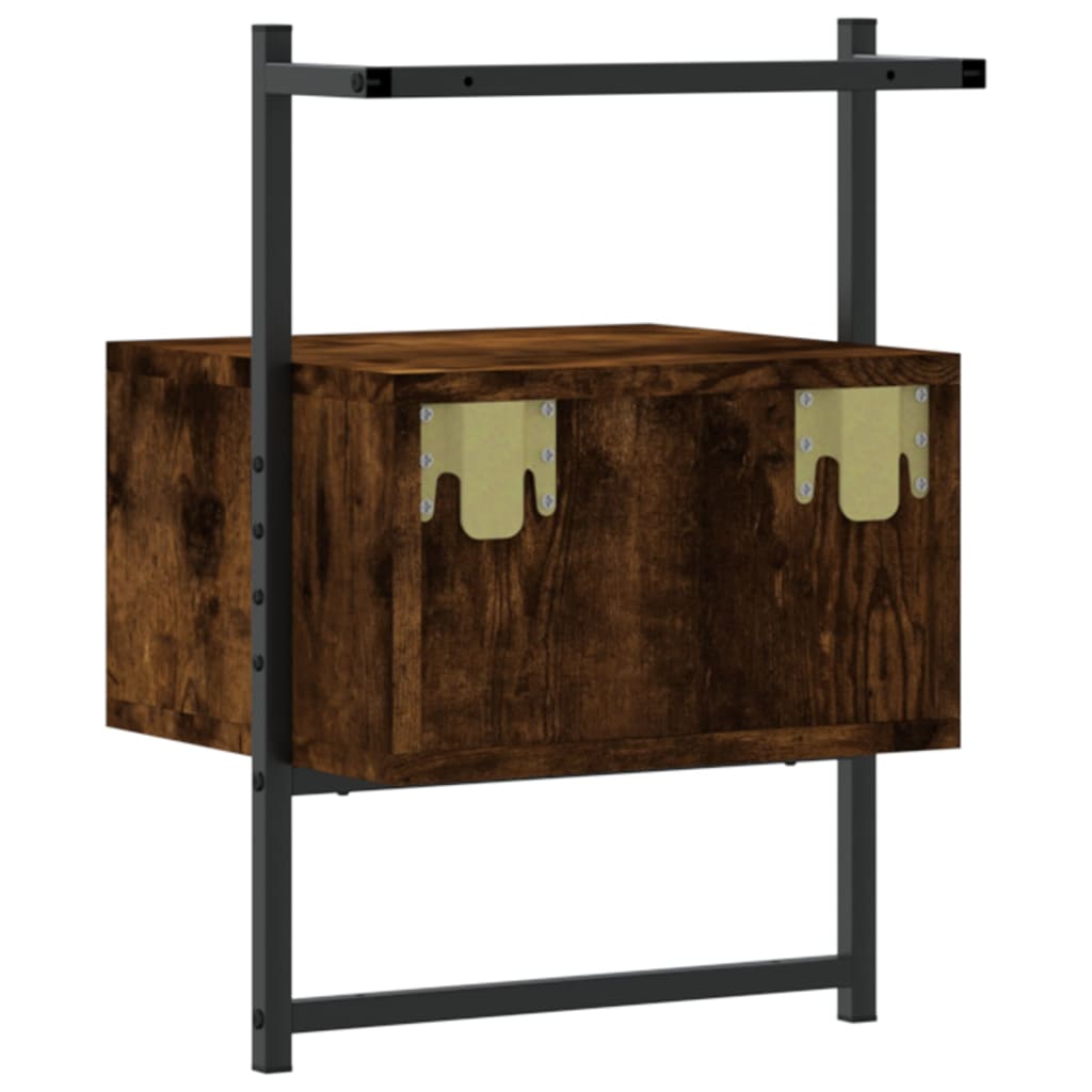 Mesas cabeceira 2 pcs 35x30x51cm deriv. madeira carvalho fumado