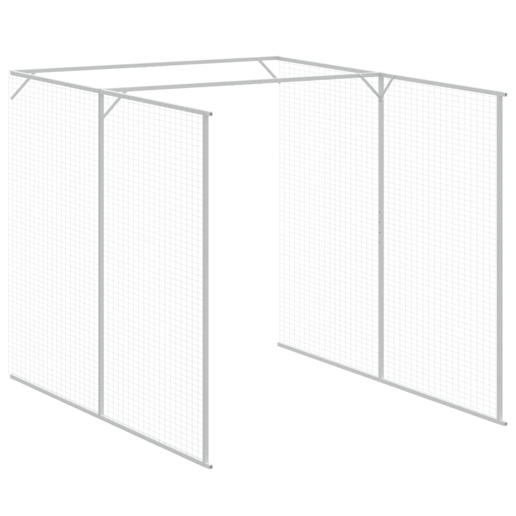 Casota p/ cães c/ parque 165x455x181 cm aço galvaniz. antracite