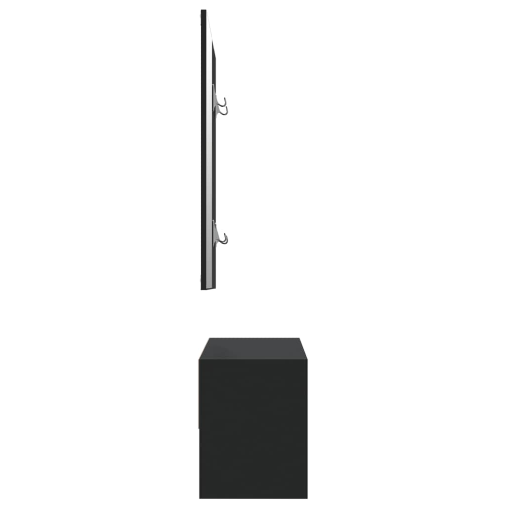 Conjunto de móveis de corredor derivados de madeira preto