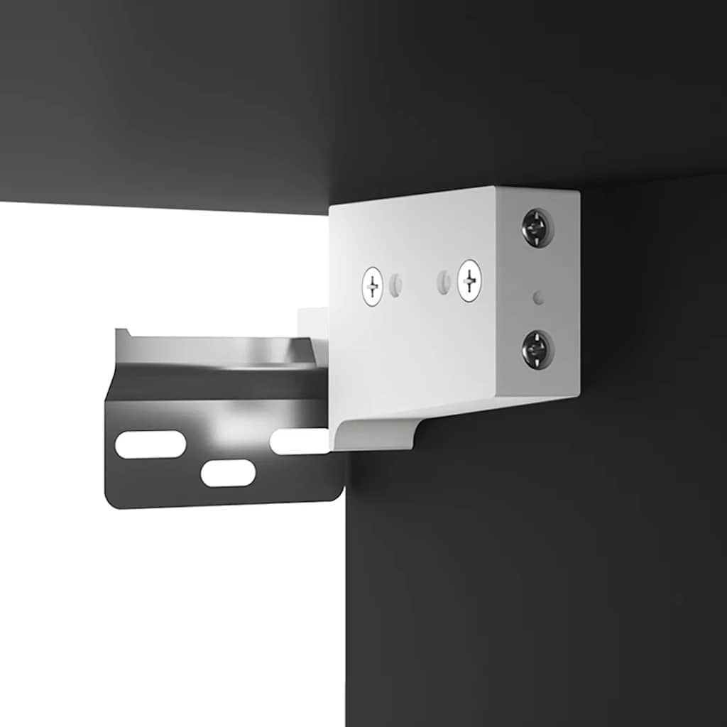 Armário espelhado com luzes LED 70x16,5x60 cm preto