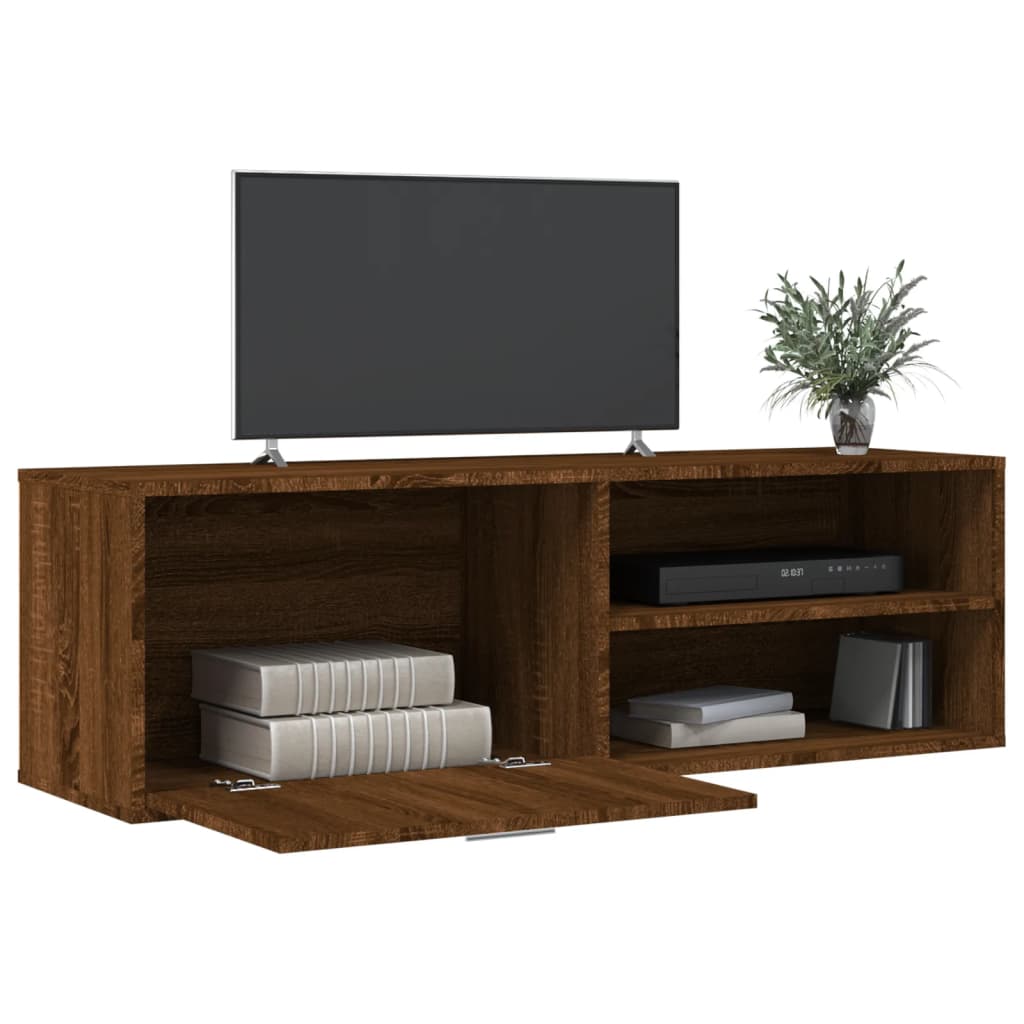 Móvel de TV 120x34x37 cm derivados de madeira carvalho castanho