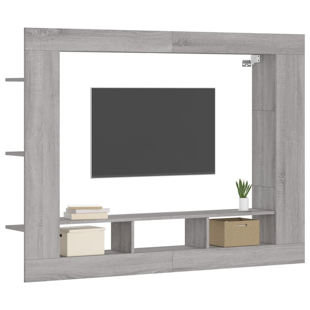 Móvel de TV 152x22x113 cm derivados de madeira cinzento sonoma
