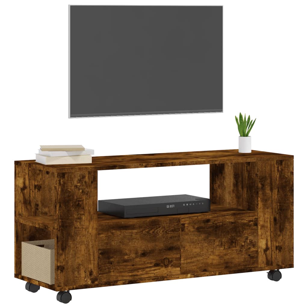 Móvel de TV 102x34,5x43 cm derivados madeira carvalho fumado