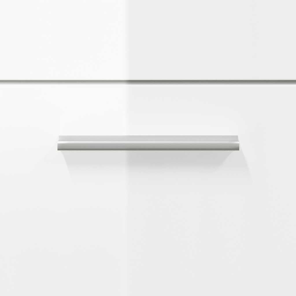 Armário WC com espelho derivados de madeira branco brilhante