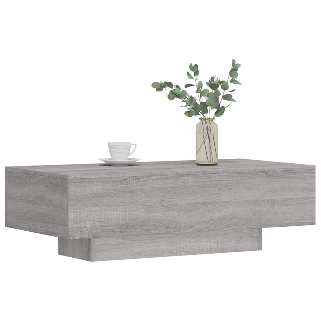 Mesa de centro 100x49,5x31 cm derivados de madeira cinza sonoma
