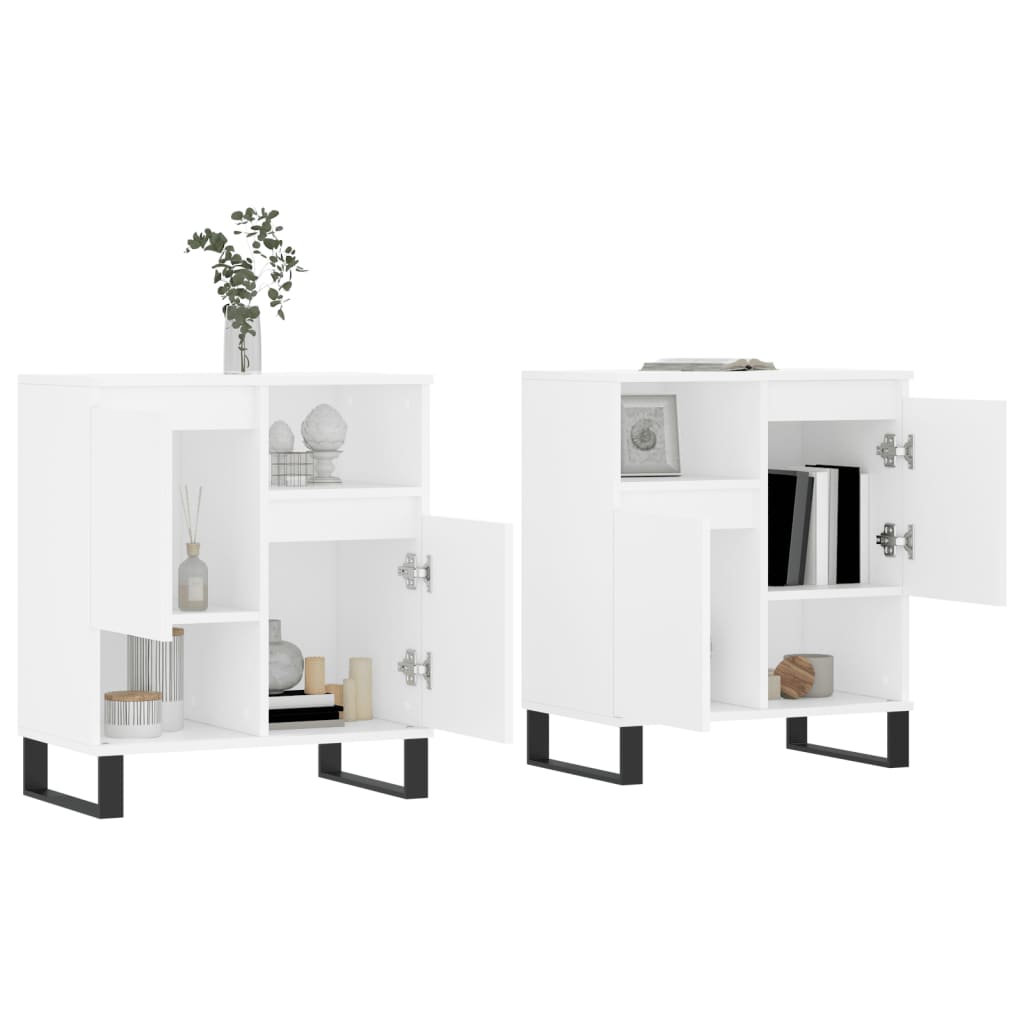 Aparadores 2 pcs derivados de madeira branco