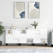 Aparadores 3 pcs derivados de madeira branco brilhante