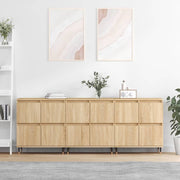 Aparadores 3 pcs derivados de madeira cor carvalho sonoma