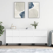 Aparadores 3 pcs madeira processada branco