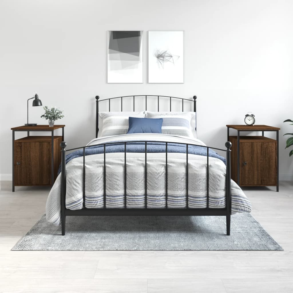 Mesas de cabeceira 2 pcs derivados de madeira cinzento sonoma