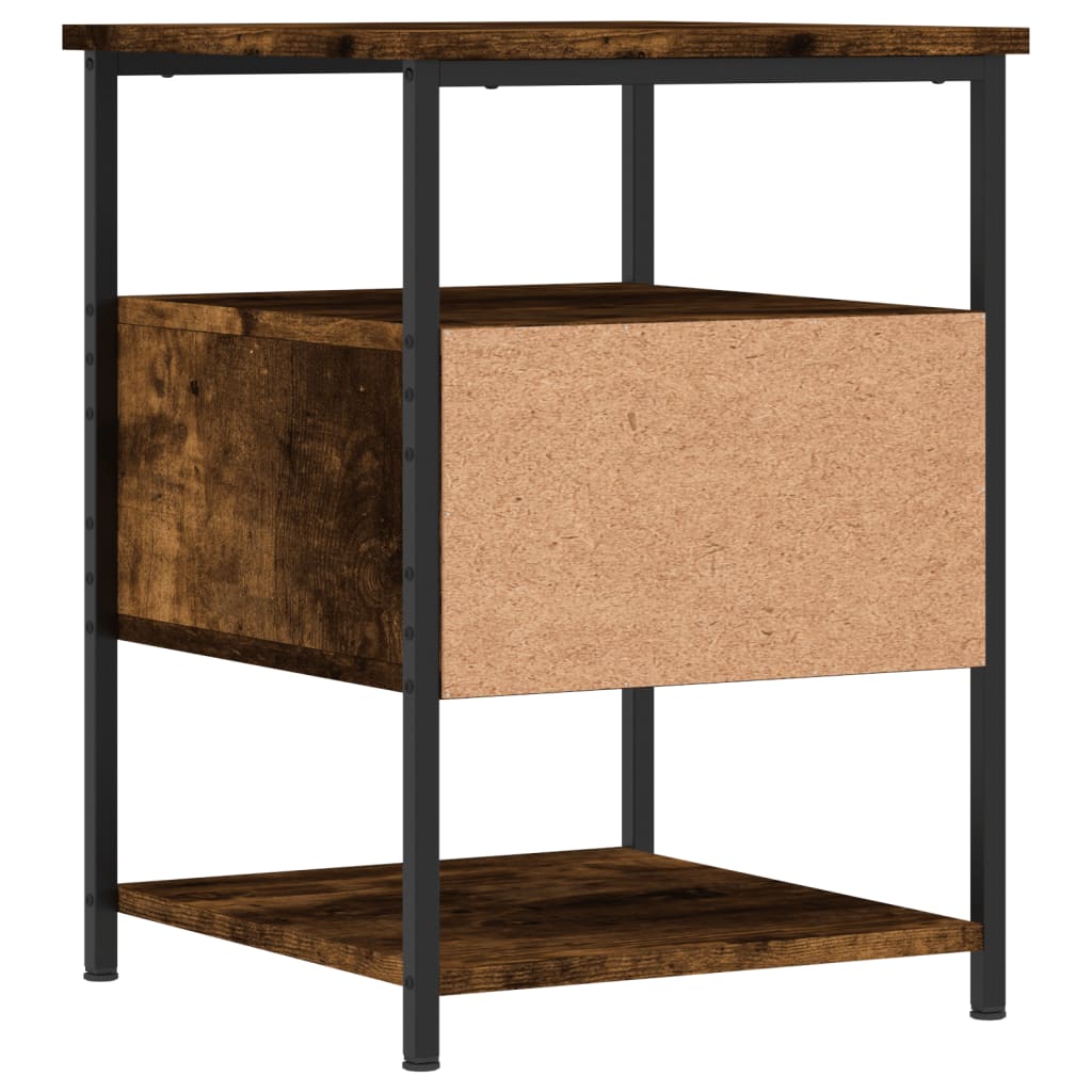 Mesa de cabeceira 32x42x70 cm derivados madeira sonoma cinza