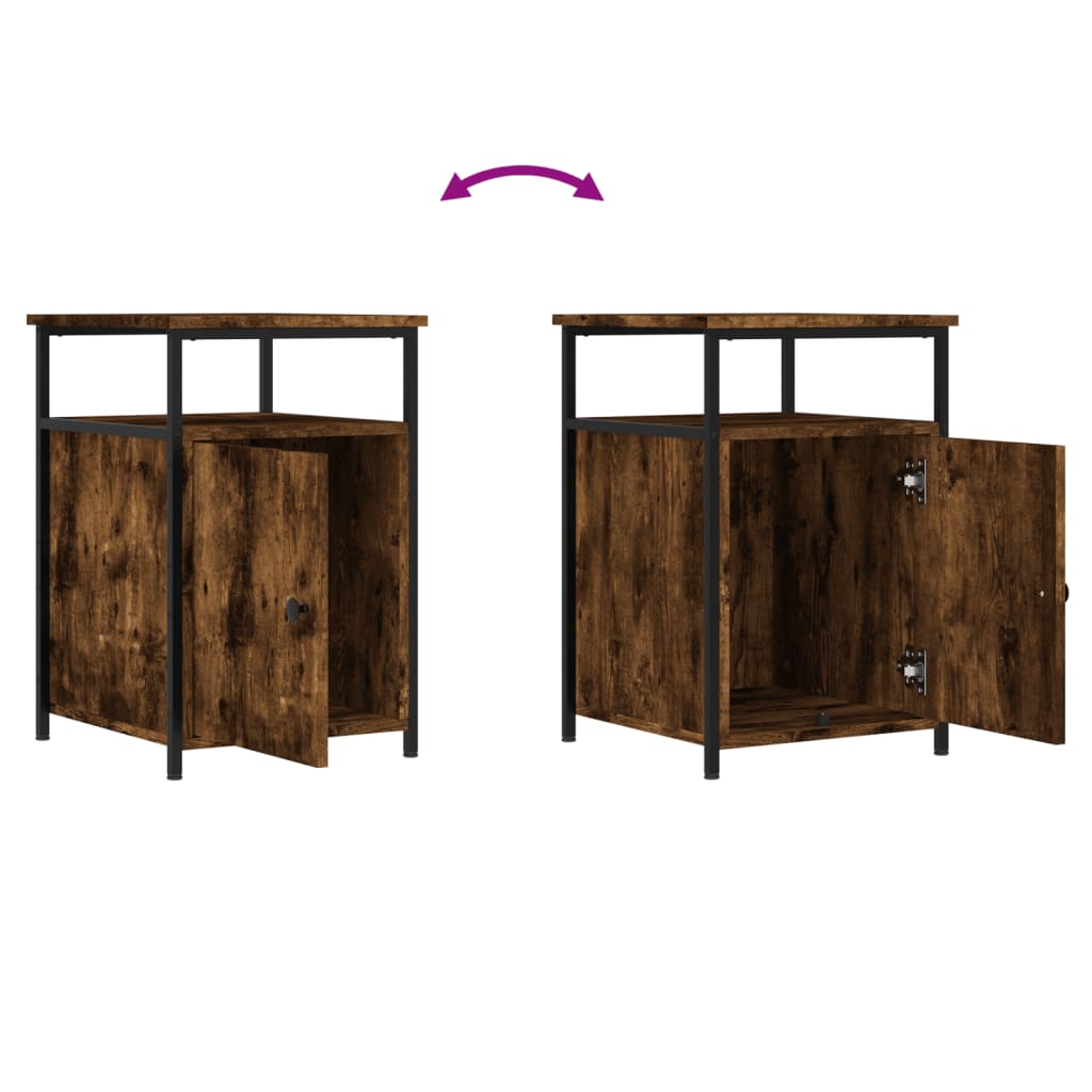 Mesa de cabeceira 32x42x70 cm derivados madeira sonoma cinza