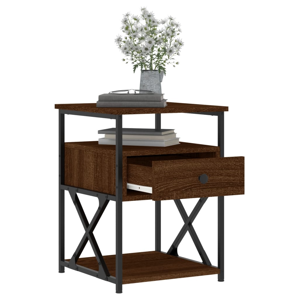 Mesa de cabeceira 30x60x60 cm derivados madeira sonoma cinza