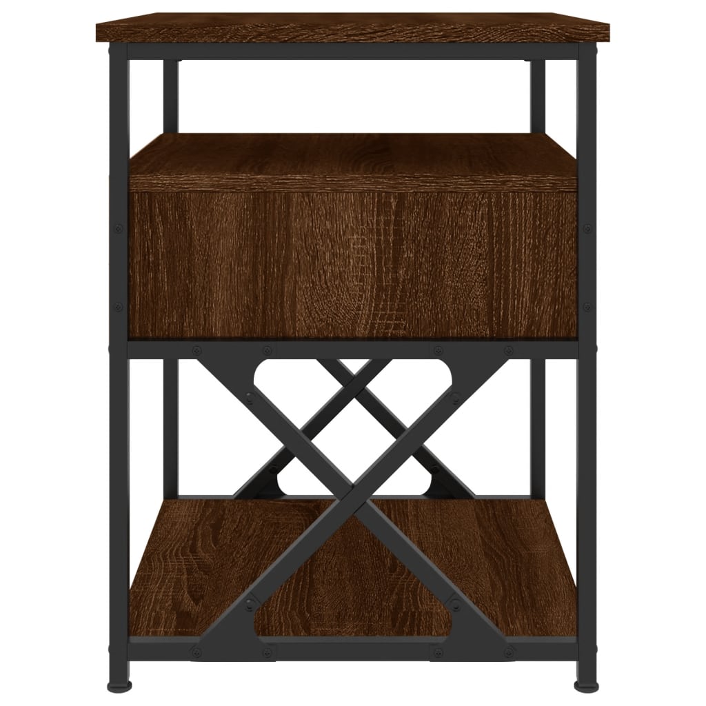 Mesas de cabeceira 2 pcs derivados madeira sonoma cinza