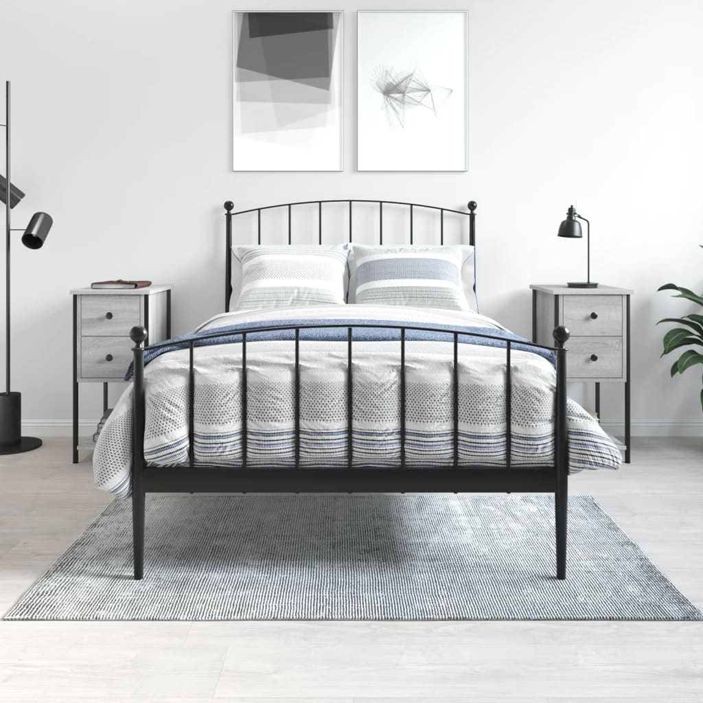 Mesas de cabeceira 2 pcs derivados de madeira cinzento sonoma